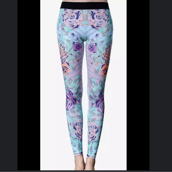 NIKE PRO Dri fit FLORAL running leggings small S - Picture 1 of 7